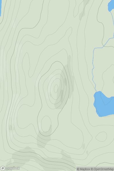 Thumbnail image for Meall an Fheadain [Lochinver to Ullapool] showing contour plot for surrounding peak